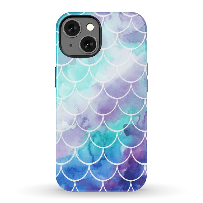 iPhone 13 StrongFit Pastel Clouds Mermaids Tail by Becky Starsmore