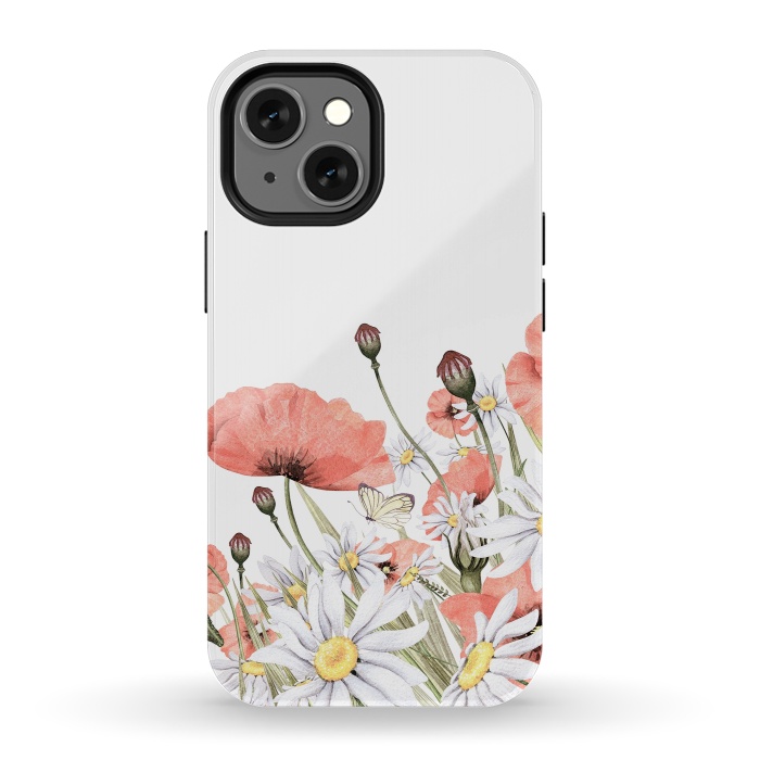 iPhone 13 mini StrongFit Summer Poppy and Camomile Field by  Utart