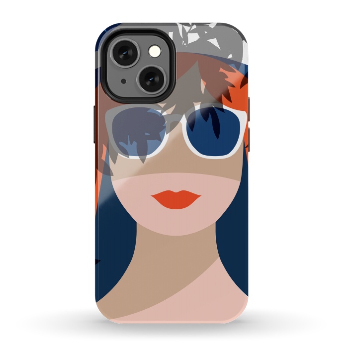 iPhone 13 mini StrongFit Girl with Sunglasses by DaDo ART