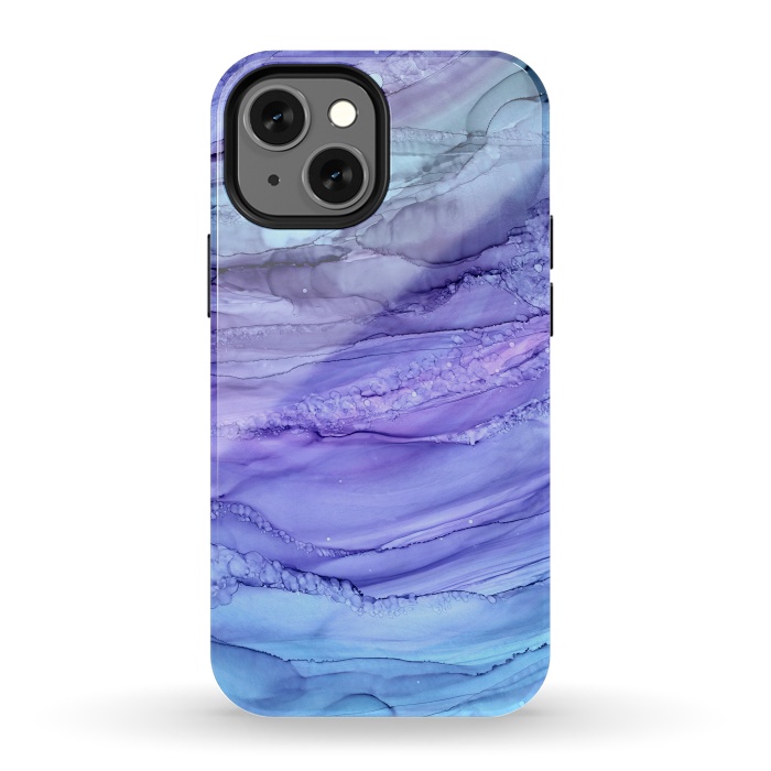 iPhone 13 mini StrongFit Purple Mermaid Marble by Becky Starsmore