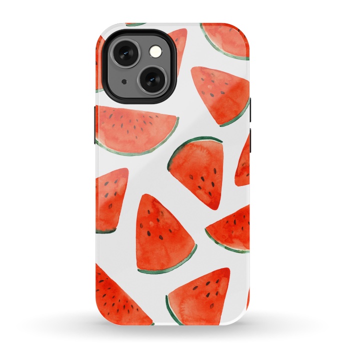 iPhone 13 mini StrongFit Fruity Summer Watermelon Print by Becky Starsmore