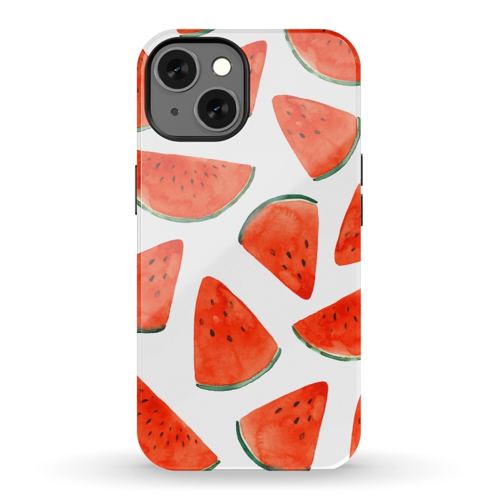 iPhone 13 StrongFit Fruity Summer Watermelon Print by Becky Starsmore