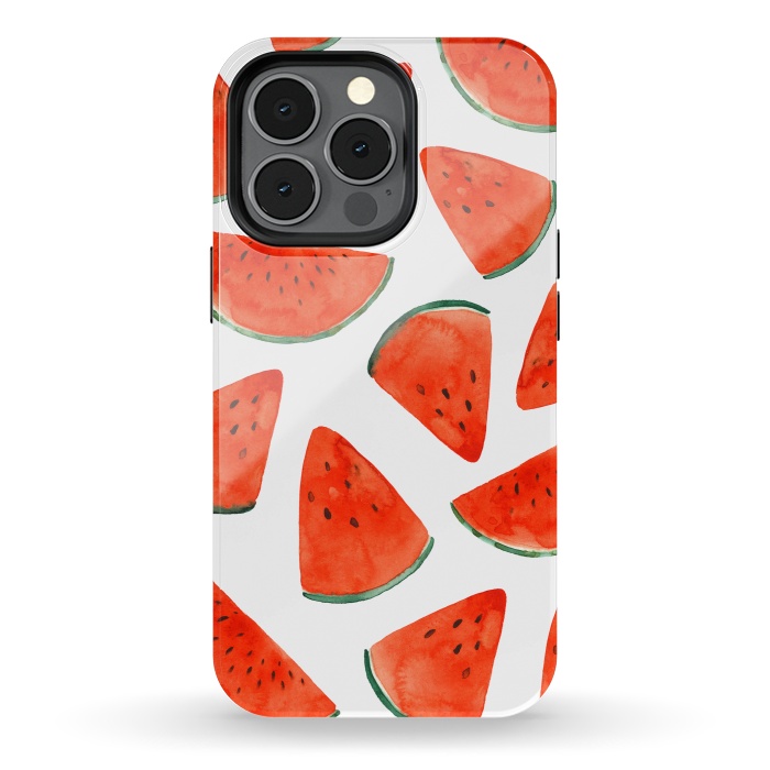 iPhone 13 pro StrongFit Fruity Summer Watermelon Print by Becky Starsmore
