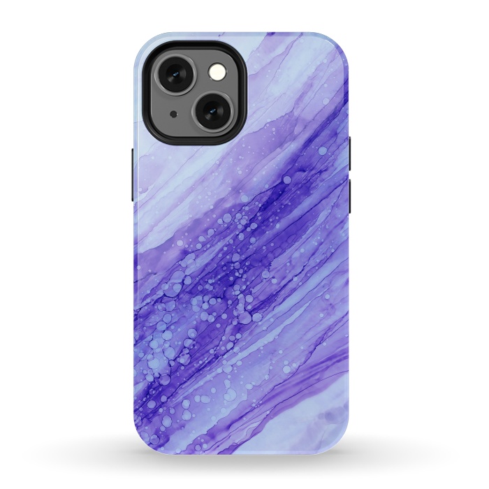 iPhone 13 mini StrongFit Purple Marble Print by Becky Starsmore