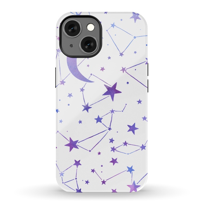 iPhone 13 StrongFit Watercolor Star And Moon Constellations by Becky Starsmore