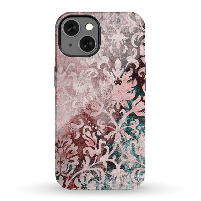 iPhone 13 StrongFit Rosegold Damask 2 by Andrea Haase