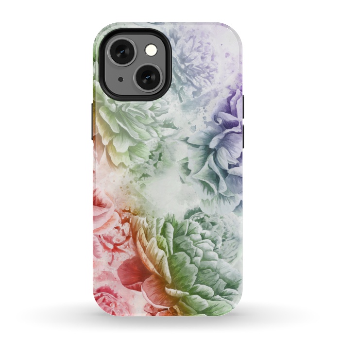 iPhone 13 mini StrongFit Soft Flowers by Creativeaxle