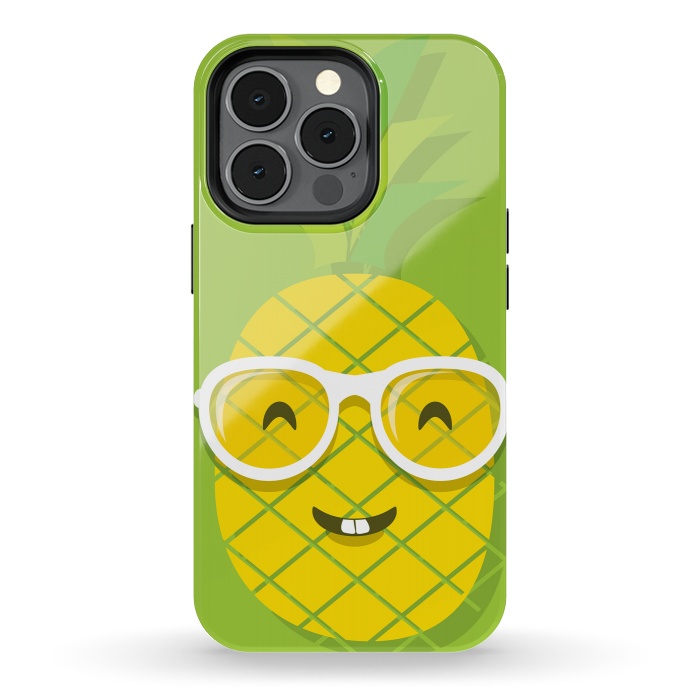 iPhone 13 pro StrongFit Summer Fun - Smiling Pineapple by DaDo ART