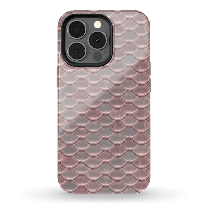 iPhone 13 pro StrongFit Pink Snake Skin by Andrea Haase