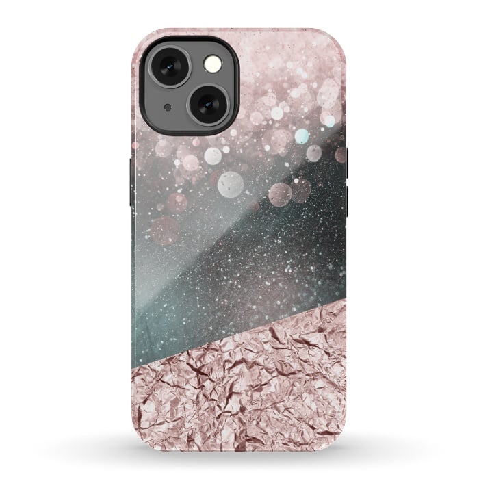 iPhone 13 StrongFit Rosegold Sparkle 2 by Andrea Haase