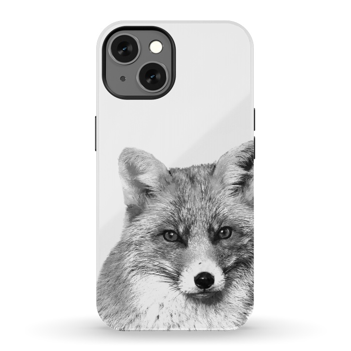 iPhone 13 StrongFit Black and White Fox by Alemi