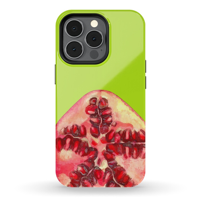 iPhone 13 pro StrongFit Pomegranate Tropical Fruit by Alemi