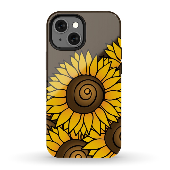 iPhone 13 mini StrongFit Sunflower by Majoih