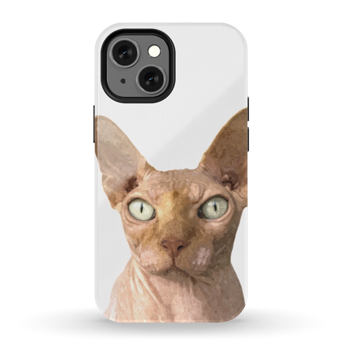 iPhone 13 mini StrongFit Sphynx Cat Portrait by Alemi