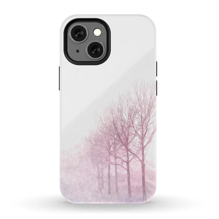 iPhone 13 mini StrongFit Pink Trees by Alemi