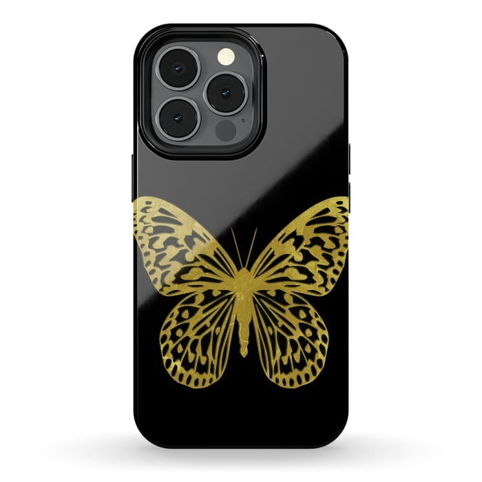 iPhone 13 pro StrongFit Butterfly Gold by Alemi