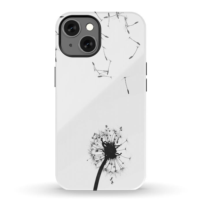 iPhone 13 StrongFit Black and White Dandelion #2 by Alemi