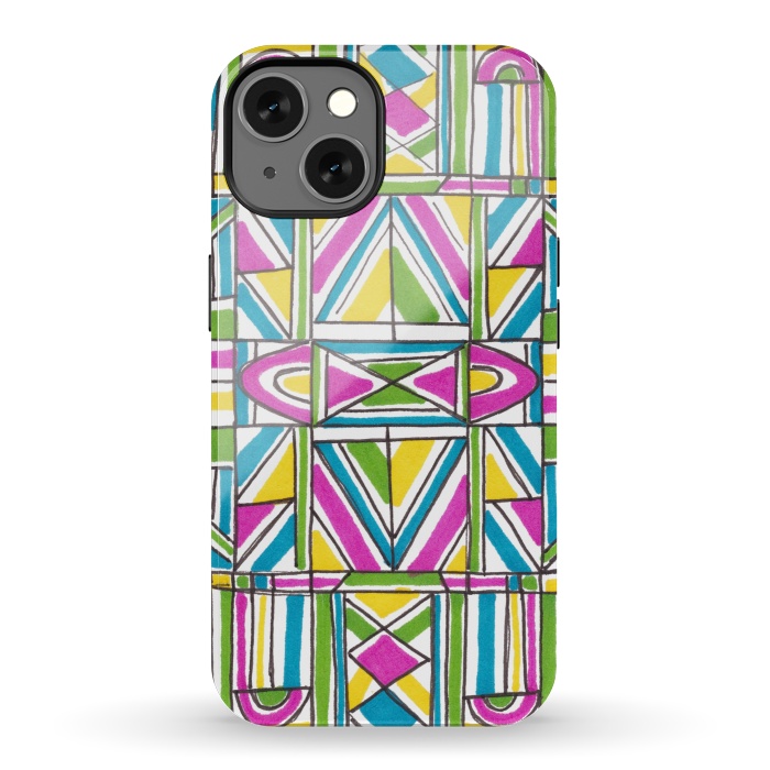 iPhone 13 StrongFit Geometric Pattern by Laura K Maxwell