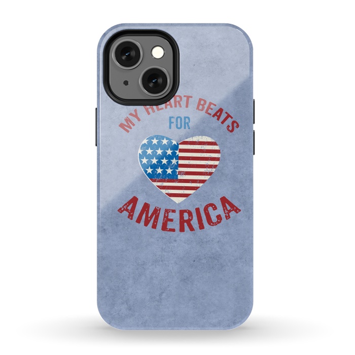iPhone 13 mini StrongFit My Heart For America  by Andrea Haase