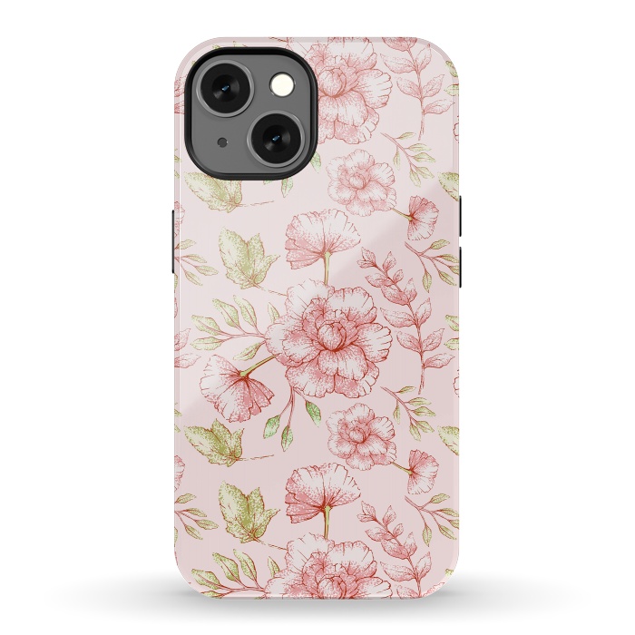 iPhone 13 StrongFit Pink Roses by  Utart