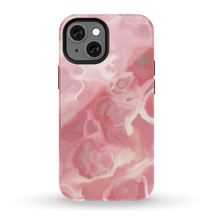 iPhone 13 mini StrongFit Melted Strawberry Cream by Micklyn Le Feuvre