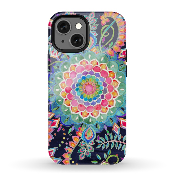 iPhone 13 mini StrongFit Color Celebration Mandala by Micklyn Le Feuvre