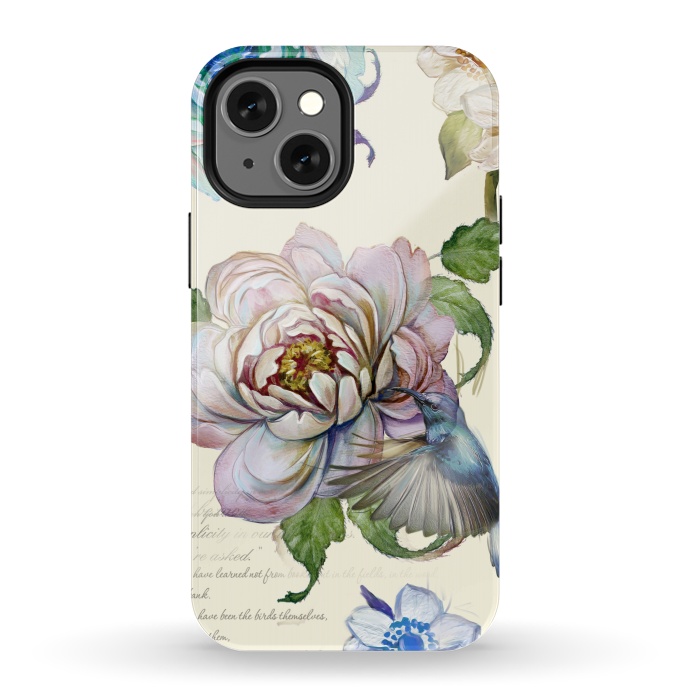 iPhone 13 mini StrongFit Vintage Rose by Creativeaxle