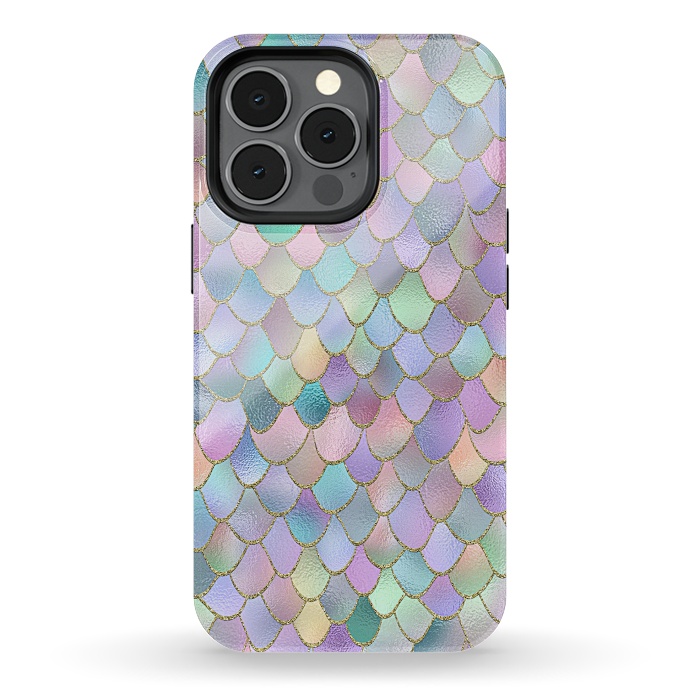 iPhone 13 pro StrongFit Lavender and Pink Wonky Mermaid Scales by  Utart