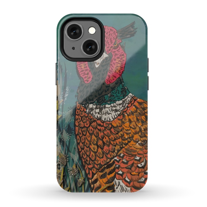 iPhone 13 mini StrongFit Funny Pheasant by Lotti Brown