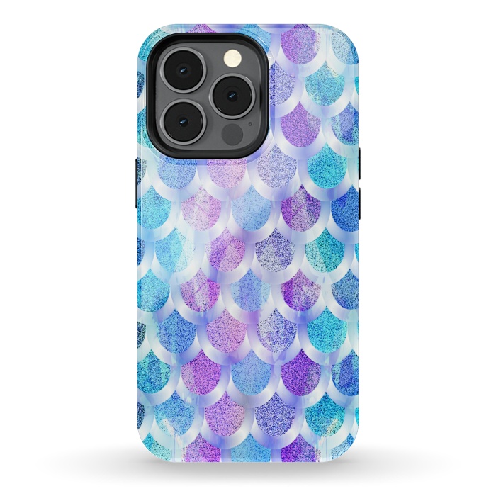 iPhone 13 pro StrongFit Blue purple mermaid by Jms