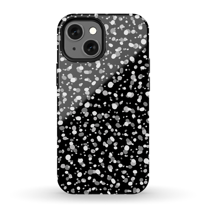 iPhone 13 mini StrongFit White Dots by Majoih