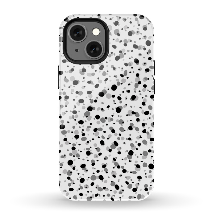 iPhone 13 mini StrongFit Black Dots by Majoih