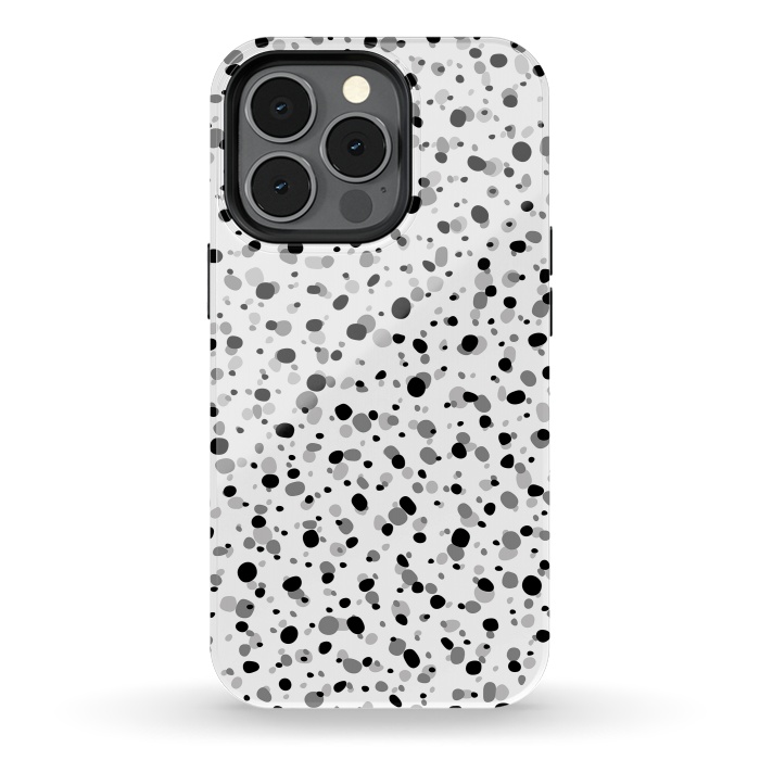 iPhone 13 pro StrongFit Black Dots by Majoih
