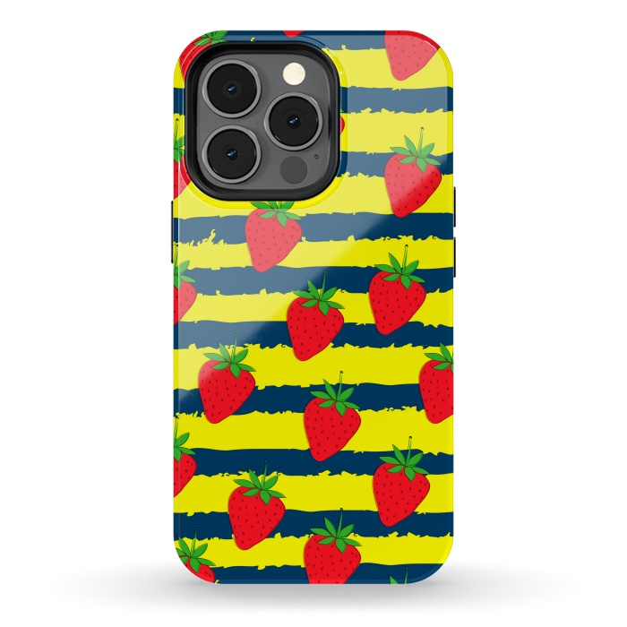 iPhone 13 pro StrongFit summer strawberry pattern by MALLIKA