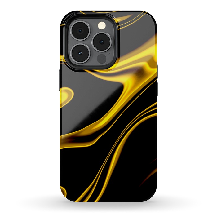 iPhone 13 pro StrongFit Black and Gold by Ashley Camille