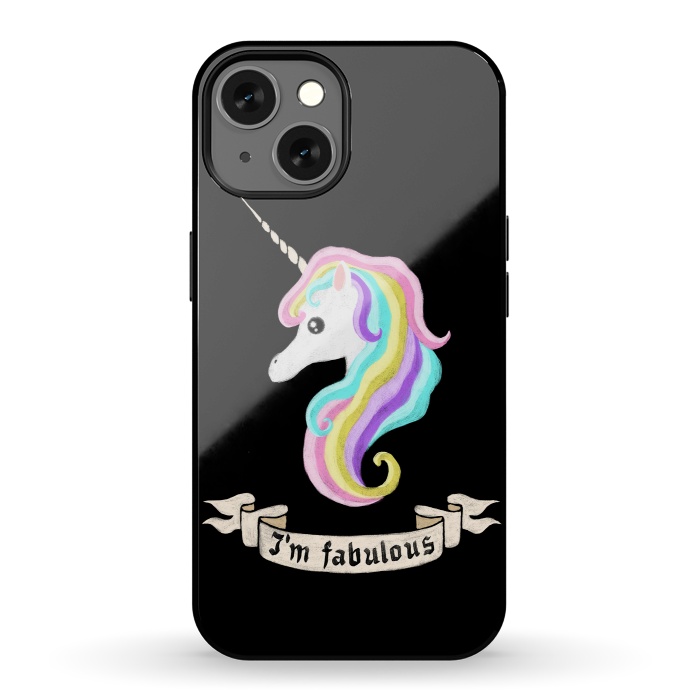 iPhone 13 StrongFit Fabulous unicorn by Laura Nagel