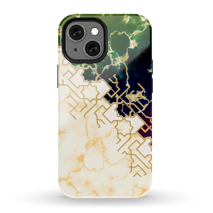 iPhone 13 mini StrongFit Marble and ocean by Kashmira Baheti