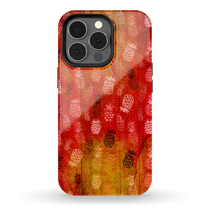 iPhone 13 pro StrongFit Pineapples in Summer by Rossy Villarreal