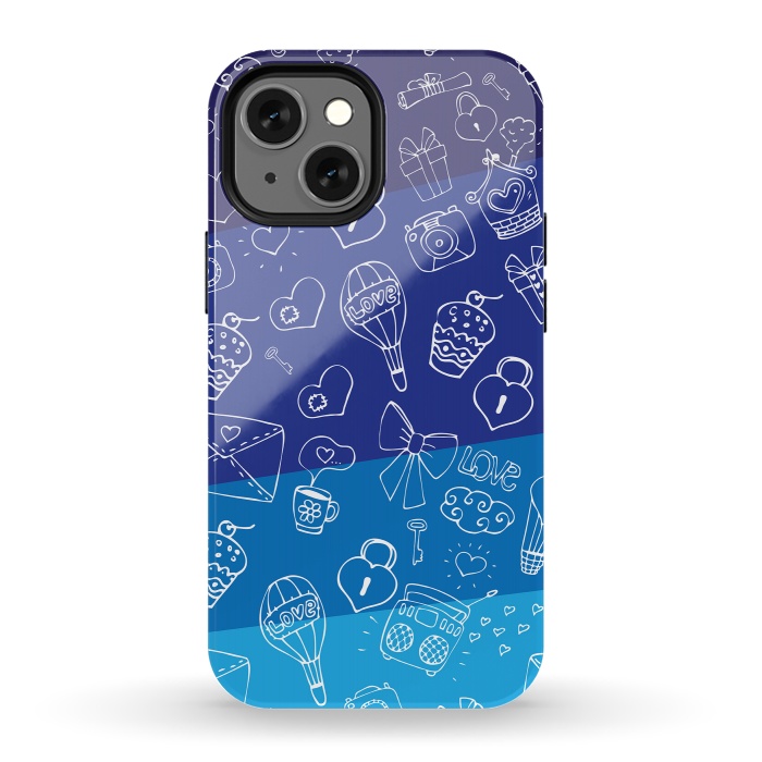 iPhone 13 mini StrongFit Vertical Blue by Rossy Villarreal