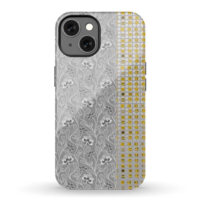 iPhone 13 StrongFit Lace and gold by Kashmira Baheti