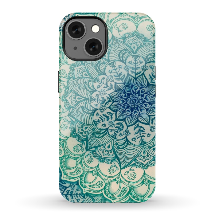 iPhone 13 StrongFit Emerald Doodle by Micklyn Le Feuvre