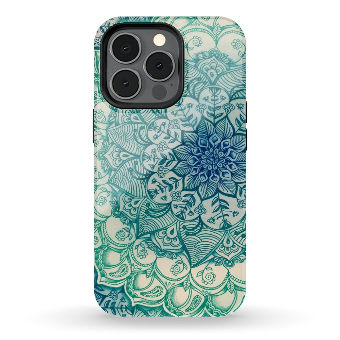 iPhone 13 pro StrongFit Emerald Doodle by Micklyn Le Feuvre