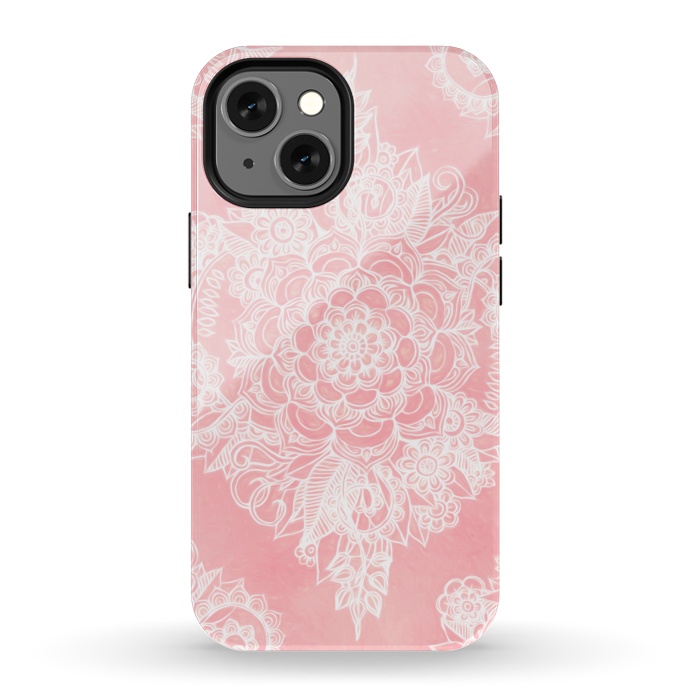 iPhone 13 mini StrongFit Marshmallow Lace by Micklyn Le Feuvre