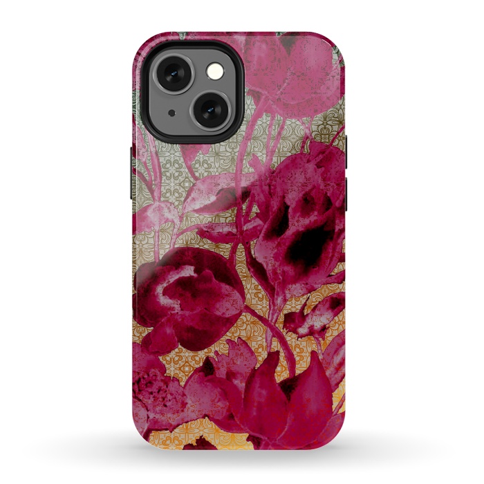 iPhone 13 mini StrongFit Lacey floral by Kashmira Baheti