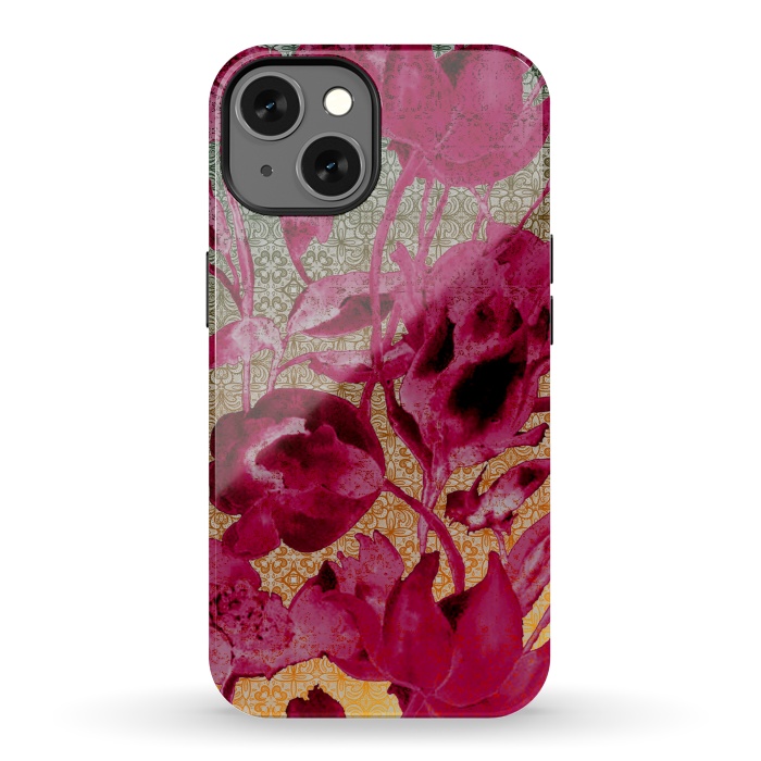 iPhone 13 StrongFit Lacey floral by Kashmira Baheti