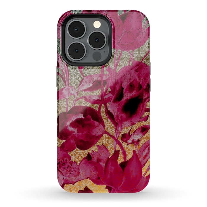 iPhone 13 pro StrongFit Lacey floral by Kashmira Baheti