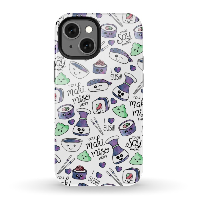 iPhone 13 mini StrongFit Galaxy Sushi by gingerlique