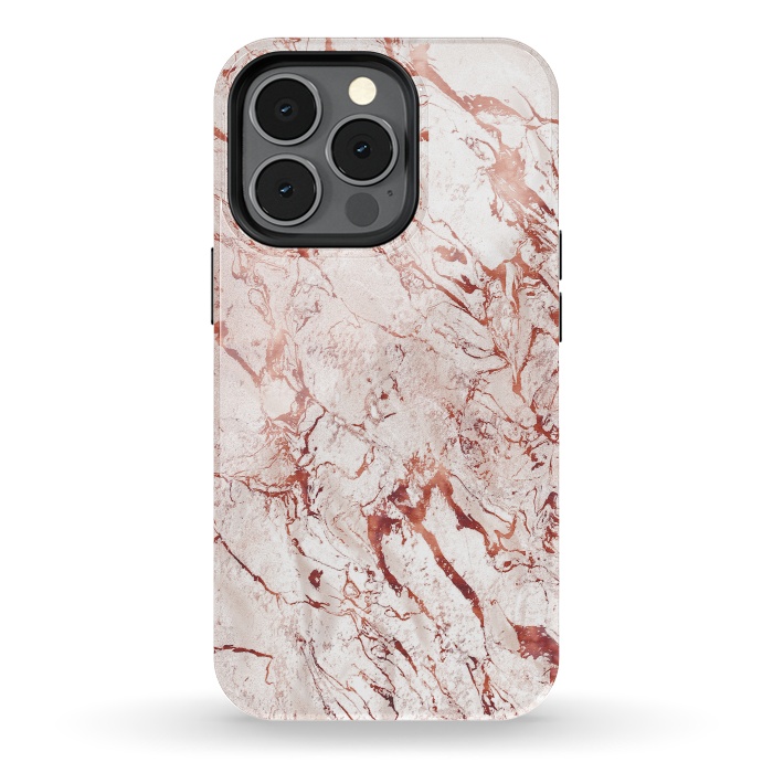 iPhone 13 pro StrongFit ROSE GOLD MARBLE by Art Design Works