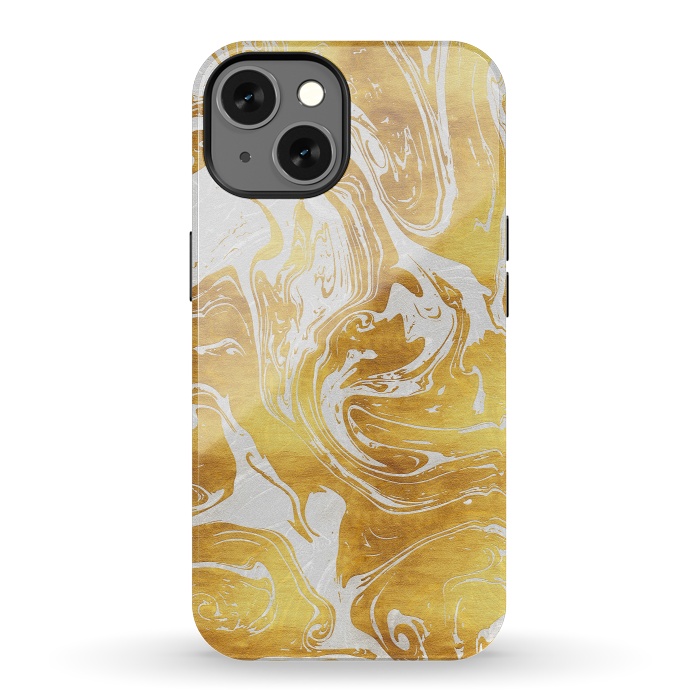 iPhone 13 StrongFit White Dragon Marble by Art Design Works