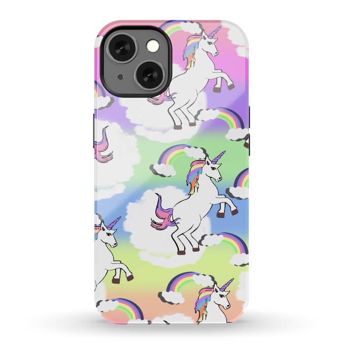 iPhone 13 StrongFit Rainbow Unicorns by MUKTA LATA BARUA